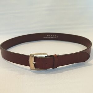 The Limited Brown Leather Belt with Gold Buckle‎ size Large (30-34")